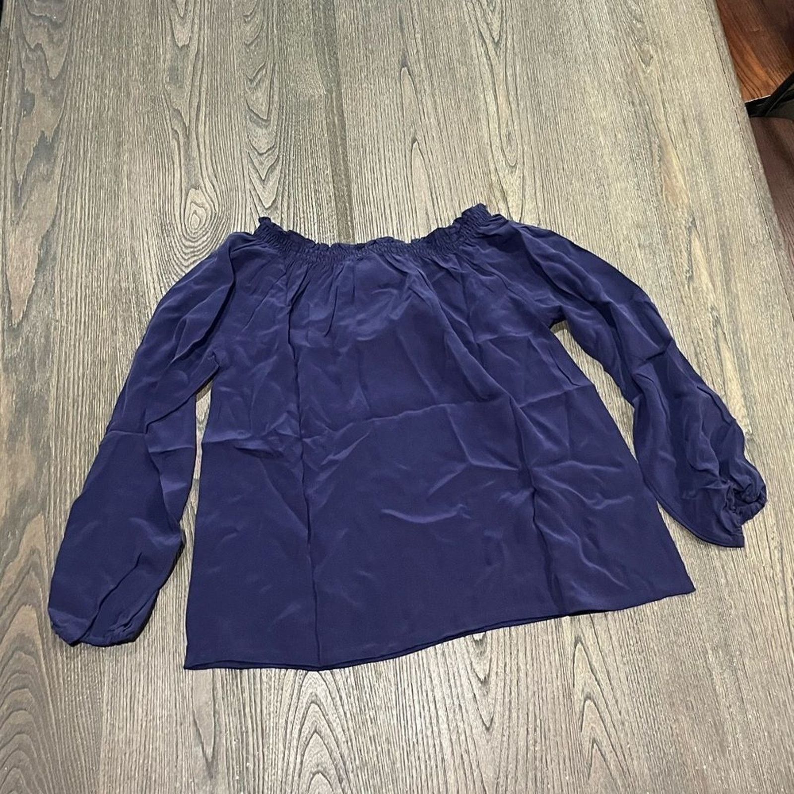 Vintage NWT Chaser Royal Blue Off Shoulder Blouse Size M Size M / US 6-8 / IT 42-44 - 5 Thumbnail