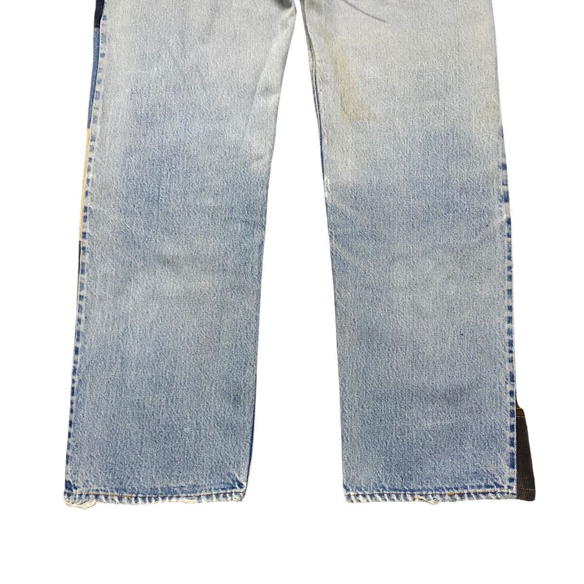 Levi's Vintage Levis 501 Redline Denim Patchwork Jeans Size US 33 - 15 Thumbnail