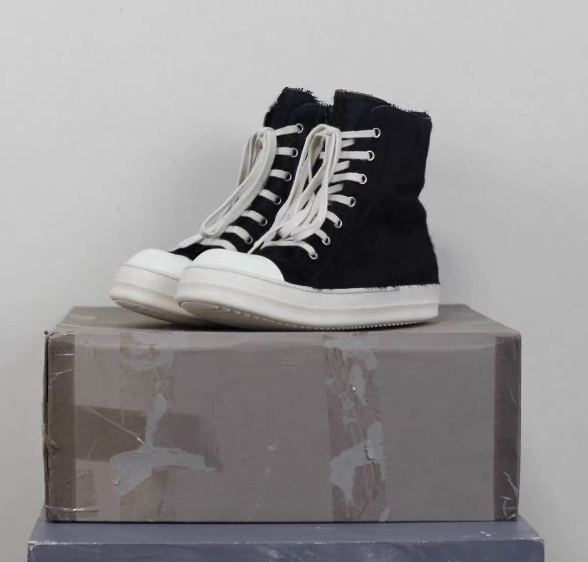 Rick Owens Rick Owens Pony Hair Bubble Converse-Inspired Sneakers Size US 8 / EU 41 - 1 Thumbnail