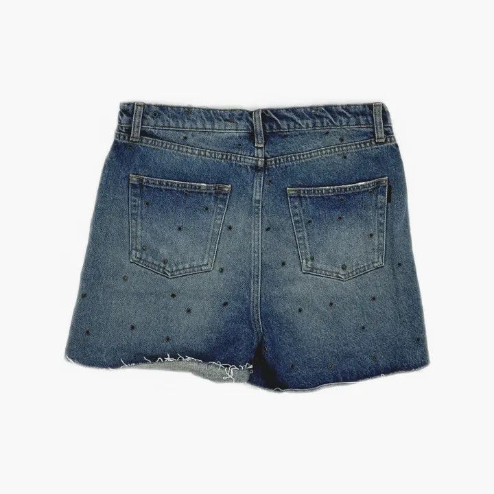 Saint Laurent Paris Saint Laurent Blue Frayed Denim Shorts -2507 Size 31" - 3 Thumbnail