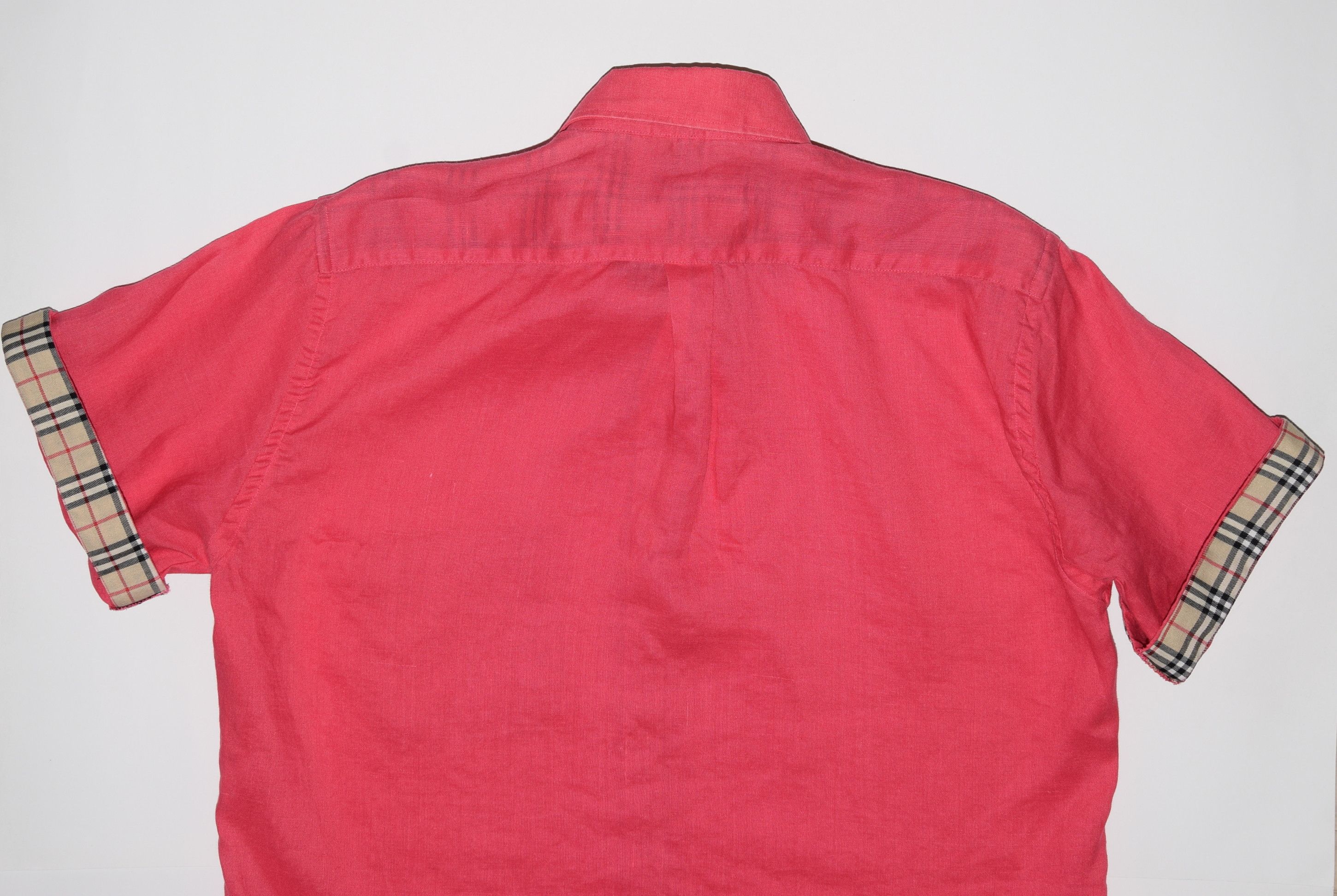 Burberry VINTAGE BURBERRY LINEN SHIRT NOVA CHECK TRIM LOGO ACTUAL L Size US L / EU 52-54 / 3 - 9 Thumbnail