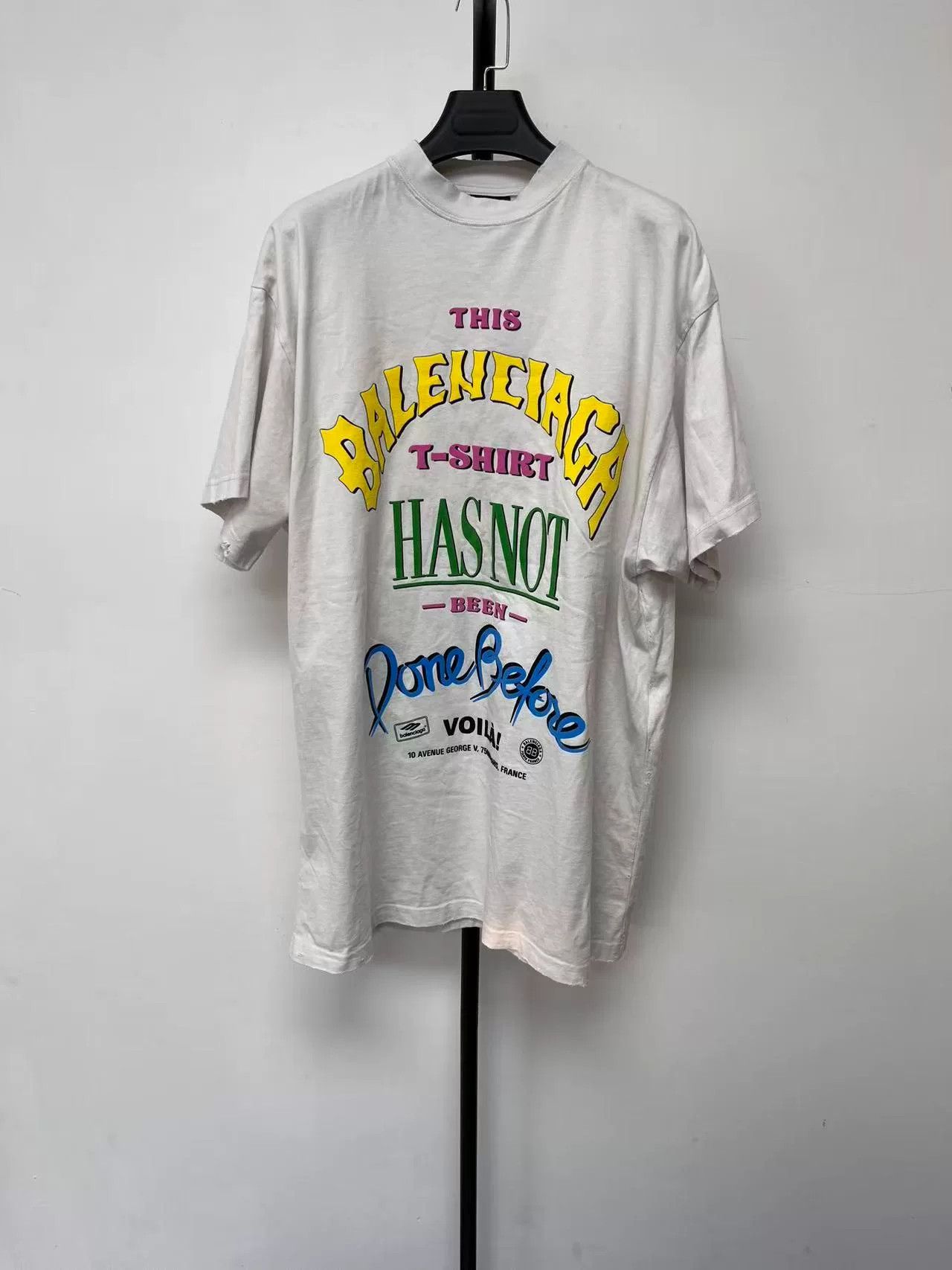 Balenciaga Balenciaga Logo Print Long Round Neck Tee Size US S / EU 44-46 / 1 - 1 Thumbnail