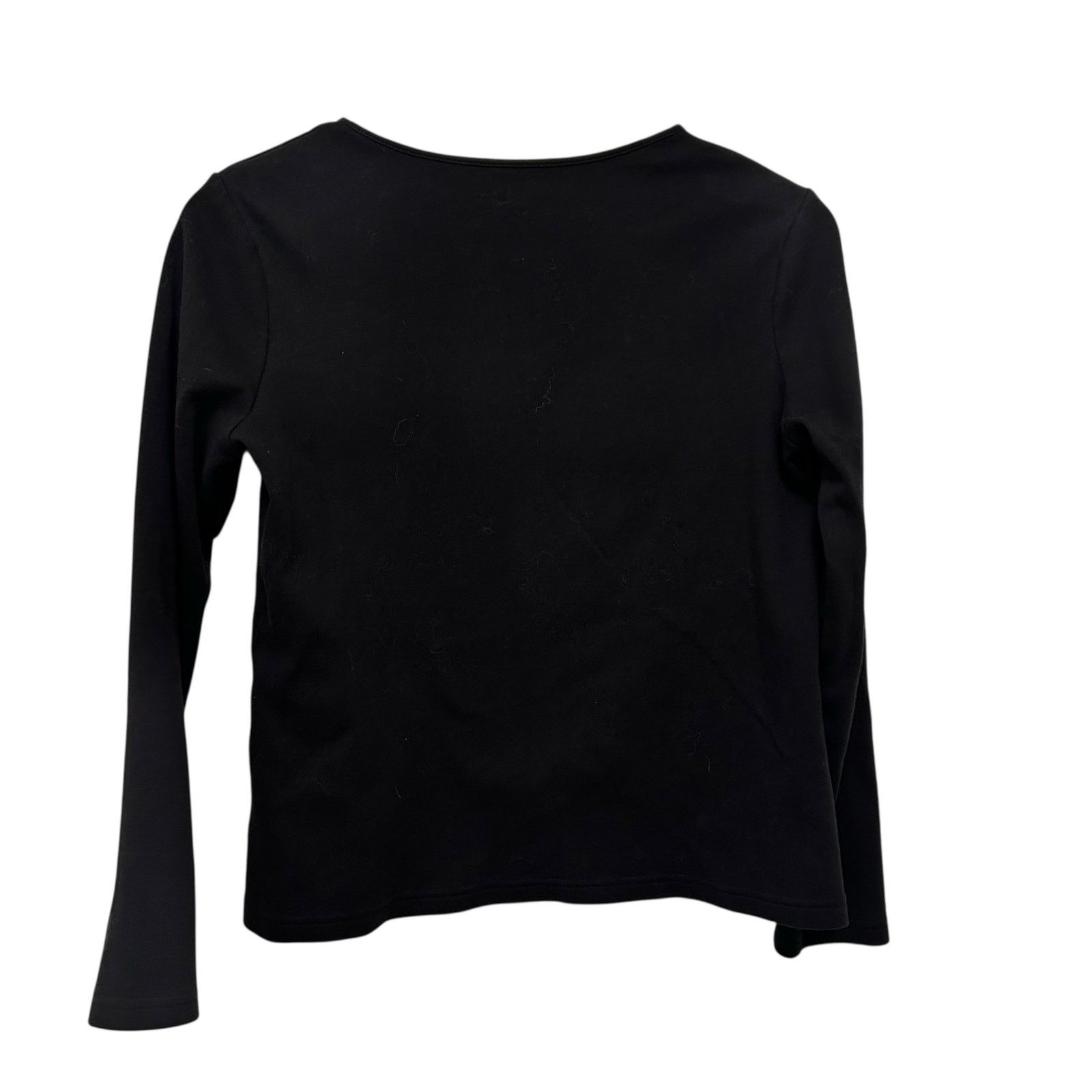 Other Charter Club Black Pima Cotton Snowflake Long Sleeve Shirt M Size M / US 6-8 / IT 42-44 - 3 Thumbnail