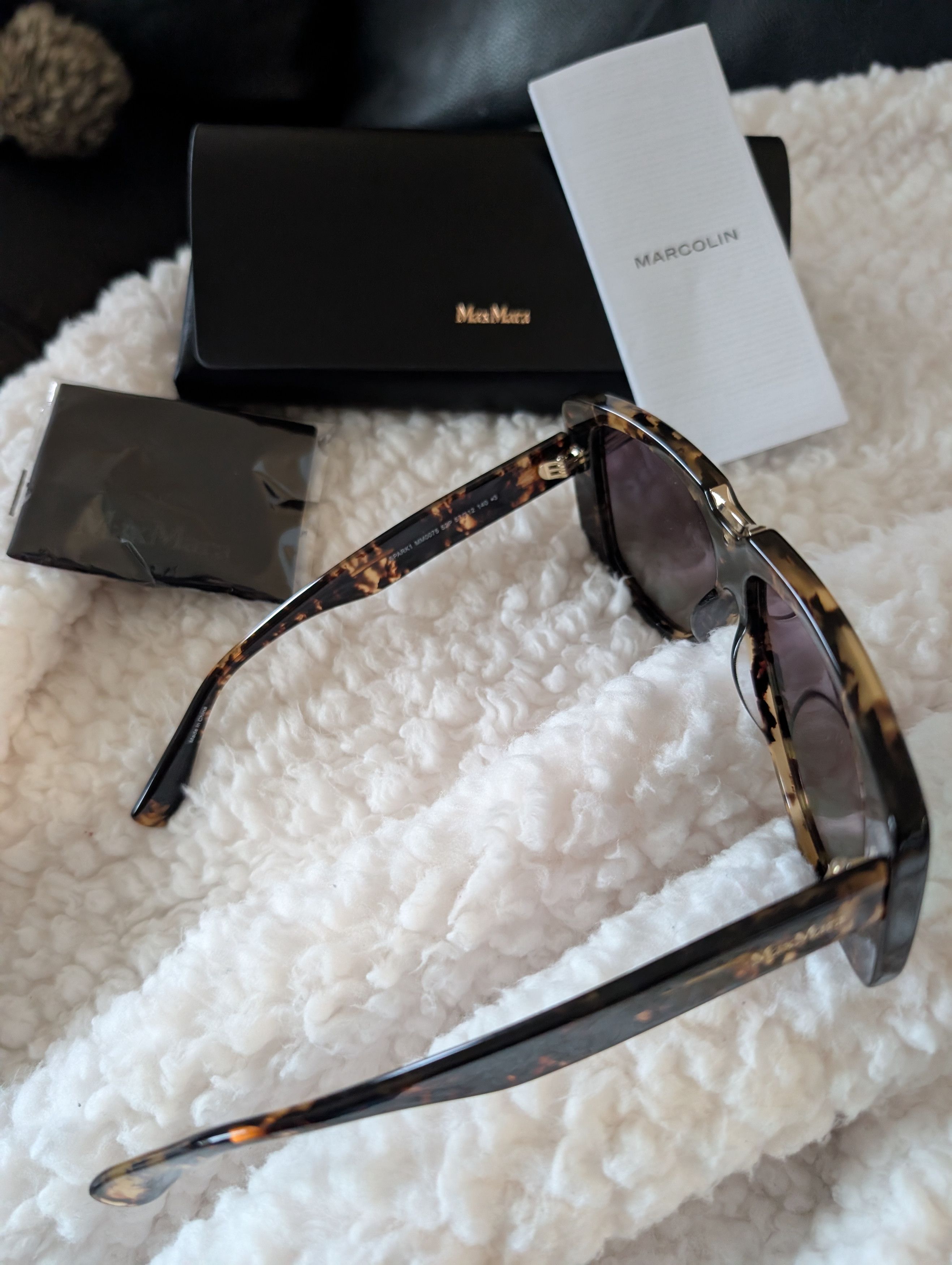 Max Mara Max Mara SPARK1 MM0075 Square Tortoise Shell Sunglasses Size ONE SIZE - 8 Thumbnail