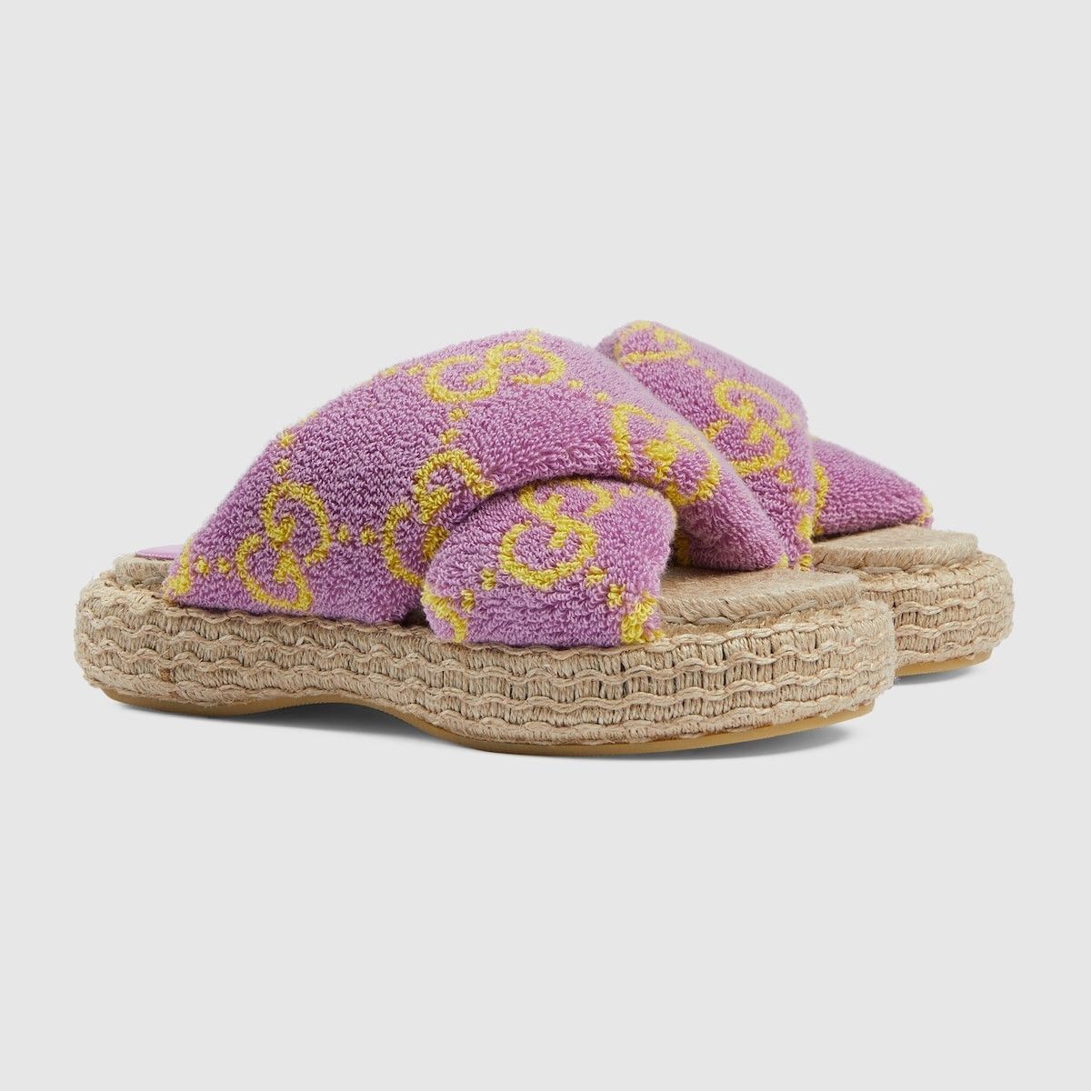 Gucci oc11z1025 GG Slide Sandals in Purple Size US 6 / IT 36 - 2 Thumbnail