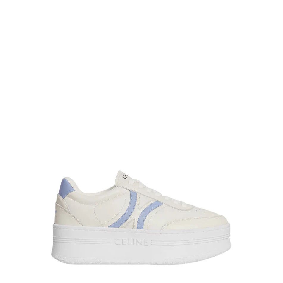 CELINE $1000 Milk/Light Blue Block Sneakers New & Authentic