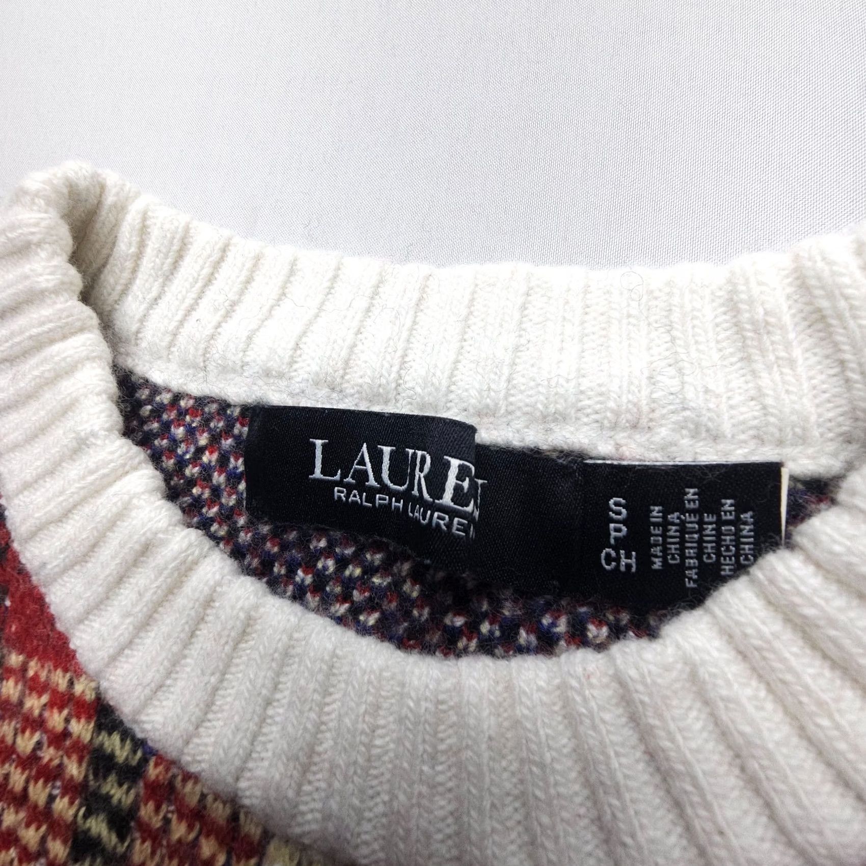 Ralph Lauren Lauren Ralph Lauren Sweater Womens Small Plaid Wool-Blend Crew Neck Pullover Knit Casual Outdoor Travel Multicolor Size S / US 4 / IT 40 - 2 Thumbnail