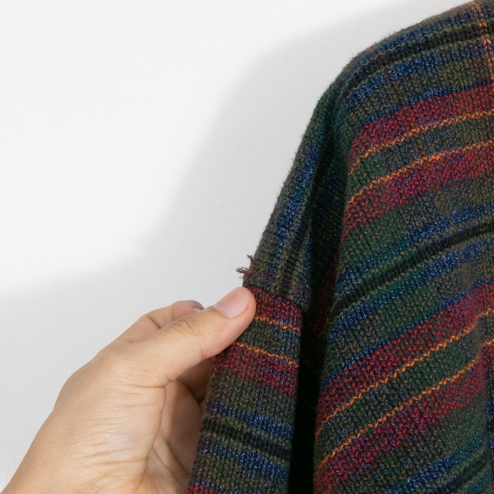 Gant Vintage 90s Gant Plaid Cotton Knit Sweater Large Distressed Size US L / EU 52-54 / 3 - 4 Thumbnail