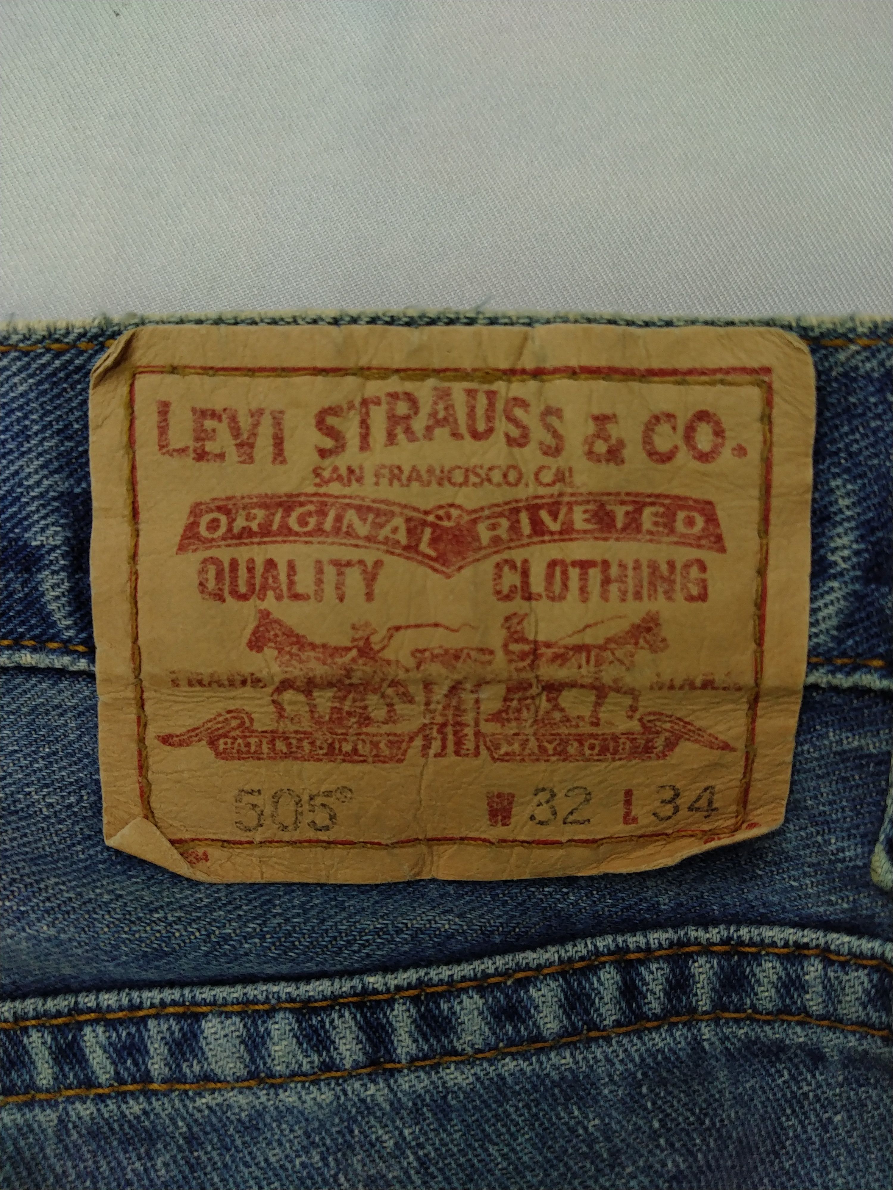 Levi's Vintage Levi's 505 Regular Fit Denim 33 x 34 -JN066 Size US 33 - 13 Thumbnail