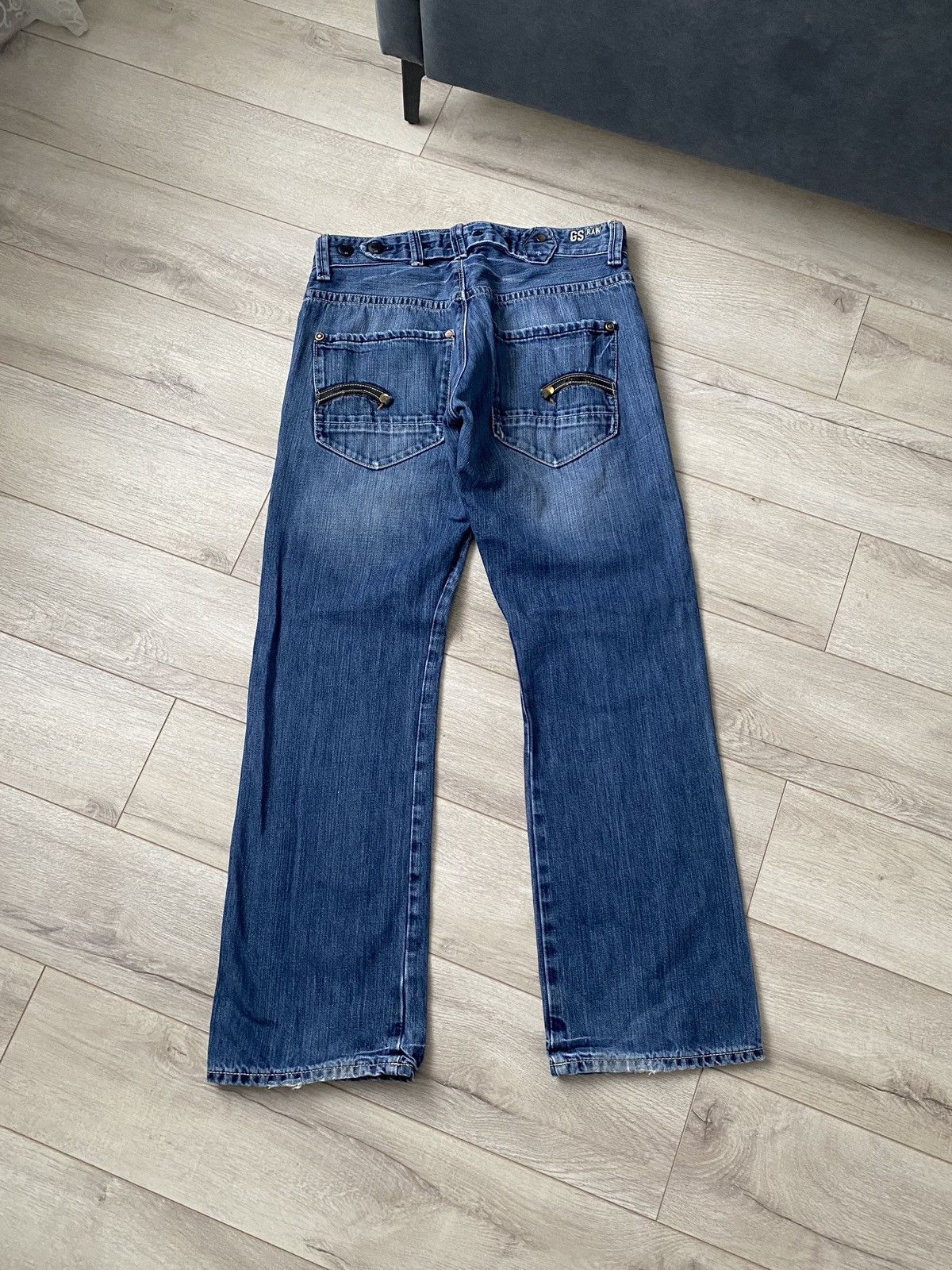 If Six Was Nine Vintage G-Star Bootcut Japan Style Denim Jeans Y2K Faded Size US 34 / EU 50 - 1 Thumbnail