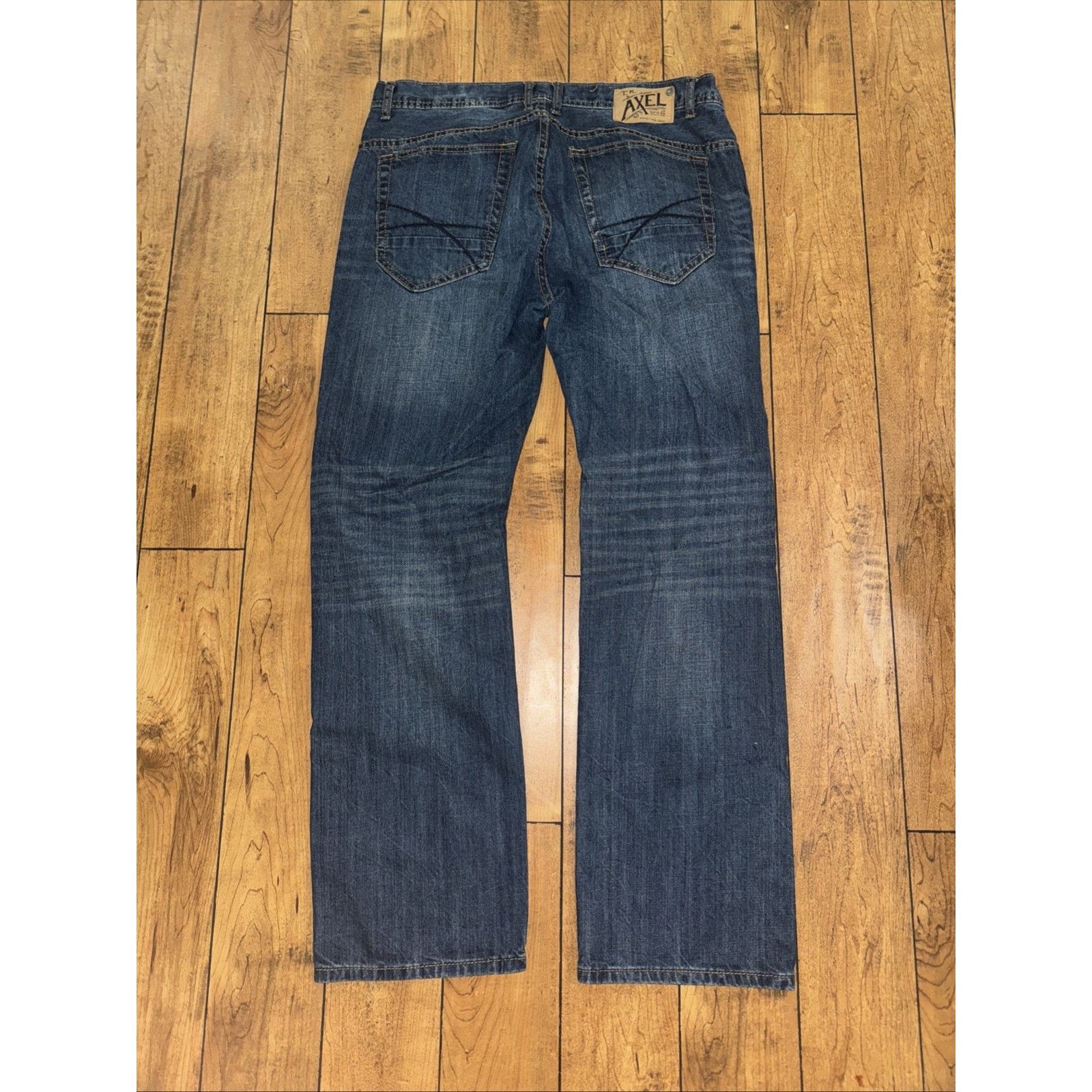 Vintage TK Axel Griswold Slim Straight Denim Jeans Blue 36x32 Size US 36 / EU 52 - 7 Thumbnail