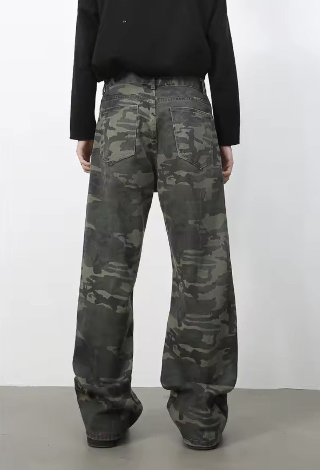 Japanese Brand Camo Denim Pants - Wide Leg Tactical Streetwear Trousers Size US 29 - 5 Thumbnail