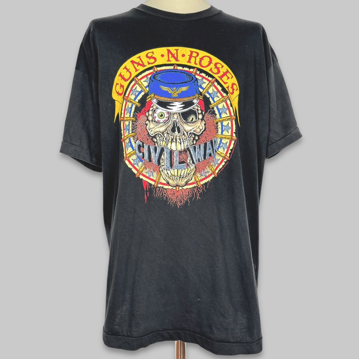 Band Tees Vintage 1991 Guns N’ Roses Civil War Get In The Ring T Shirt Size US XXL / EU 58 / 5 - 1 Thumbnail