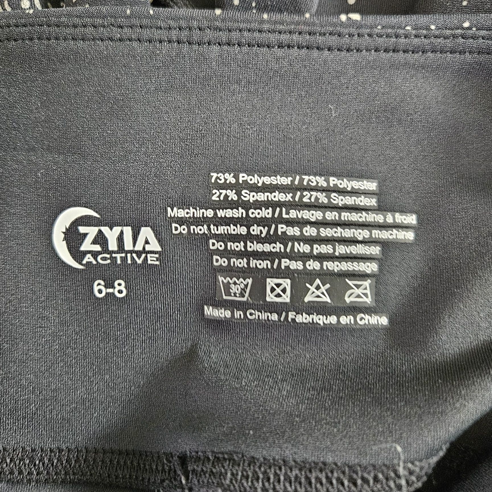 Vintage Zyia Women's Leggings Cropped Black Pockets Size 6 Activewear Waist 13" Inseam 24.5" Mid Rise Womens Size 28" / US 6 / IT 42 - 5 Thumbnail