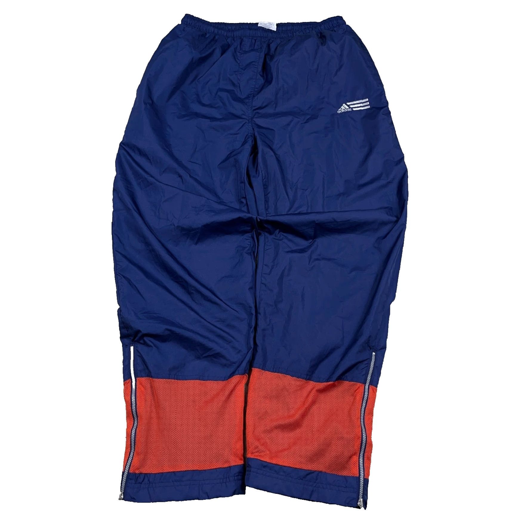 Adidas VINTAGE adidas Pants Men XL Blue Orange Windbreaker Joggers Track Baggy Size US 36 / EU 52 - 2 Thumbnail