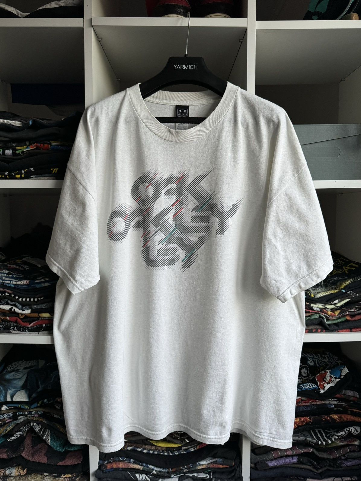 Oakley × Vintage Vintage OAKLEY 3D Graphic Spellout Logo Tee Size US XXL / EU 58 / 5 - 1 Thumbnail