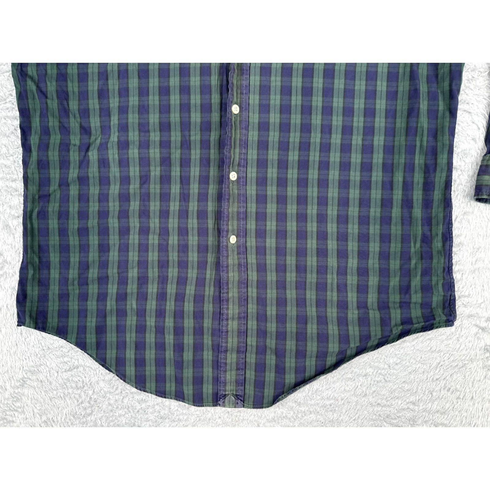 Polo Ralph Lauren VINTAGE Polo Ralph Lauren Shirt 16-34 Adult Blue Green Plaid Yarmouth Cotton Size US L / EU 52-54 / 3 - 5 Thumbnail