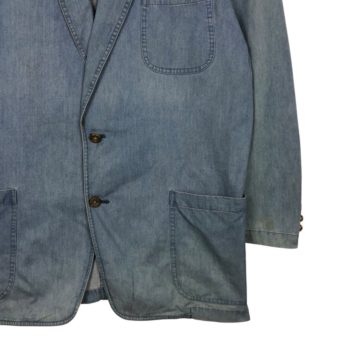 Burberry 📌Vintage Chore Work Denim Jacket Burberrys Double Breast Size US M / EU 48-50 / 2 - 6 Thumbnail