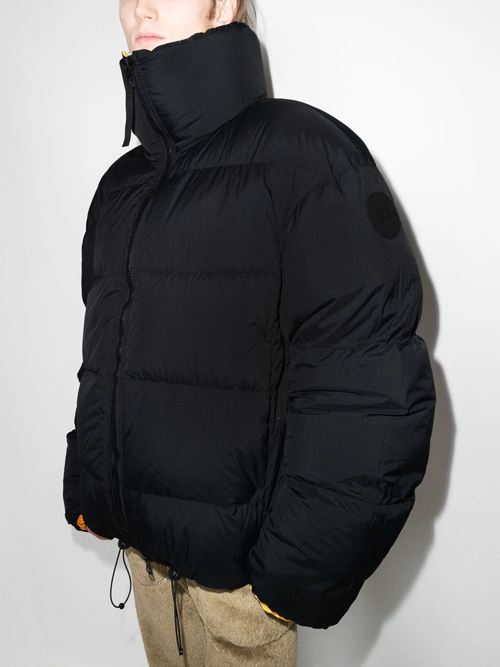 ANGEL CHEN × Canada Goose Black and Yellow Reversible Bayan Puffer Jacket Size US XS / EU 42 / 0 - 6 Thumbnail