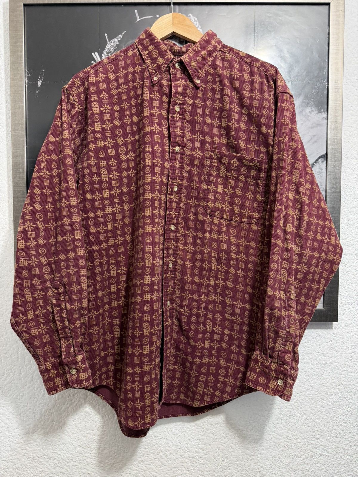 L.L. Bean LL BEAN CORDUROY BUTTON UP T SHIRT 1980’s Size US M / EU 48-50 / 2 - 1 Thumbnail