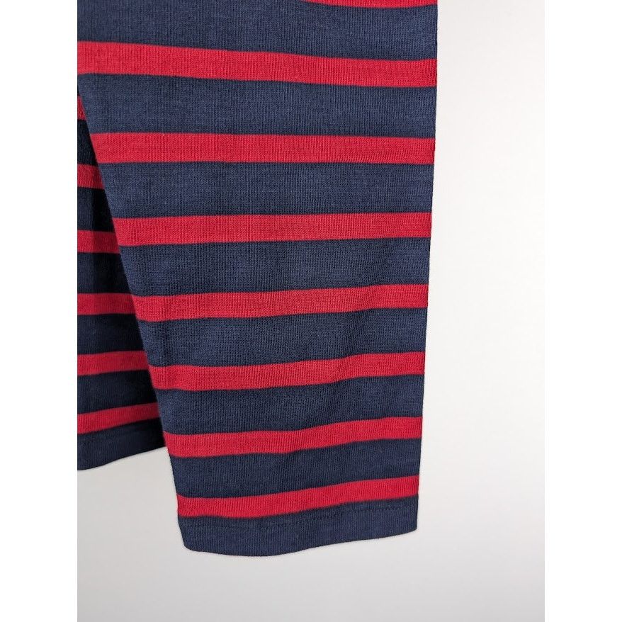 Alexander McQueen o1rshd1 Stripe Long Sleeve Velvet Skull Logo T-Shirt Size US S / EU 44-46 / 1 - 9 Thumbnail