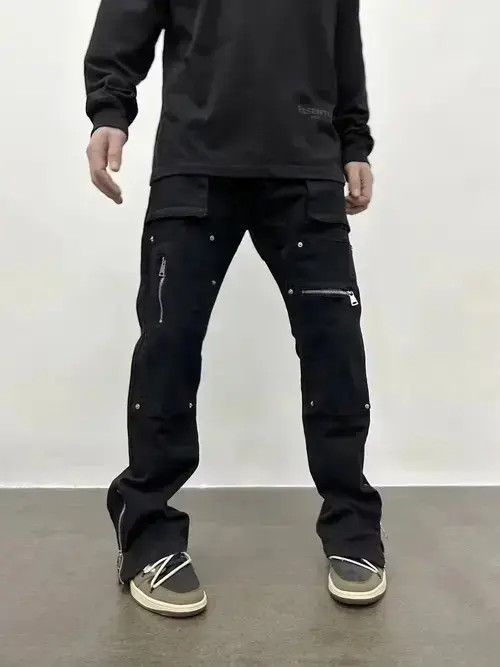 VIBE utility punk carpenter flared pants Size US 32 / EU 48 - 2 Thumbnail