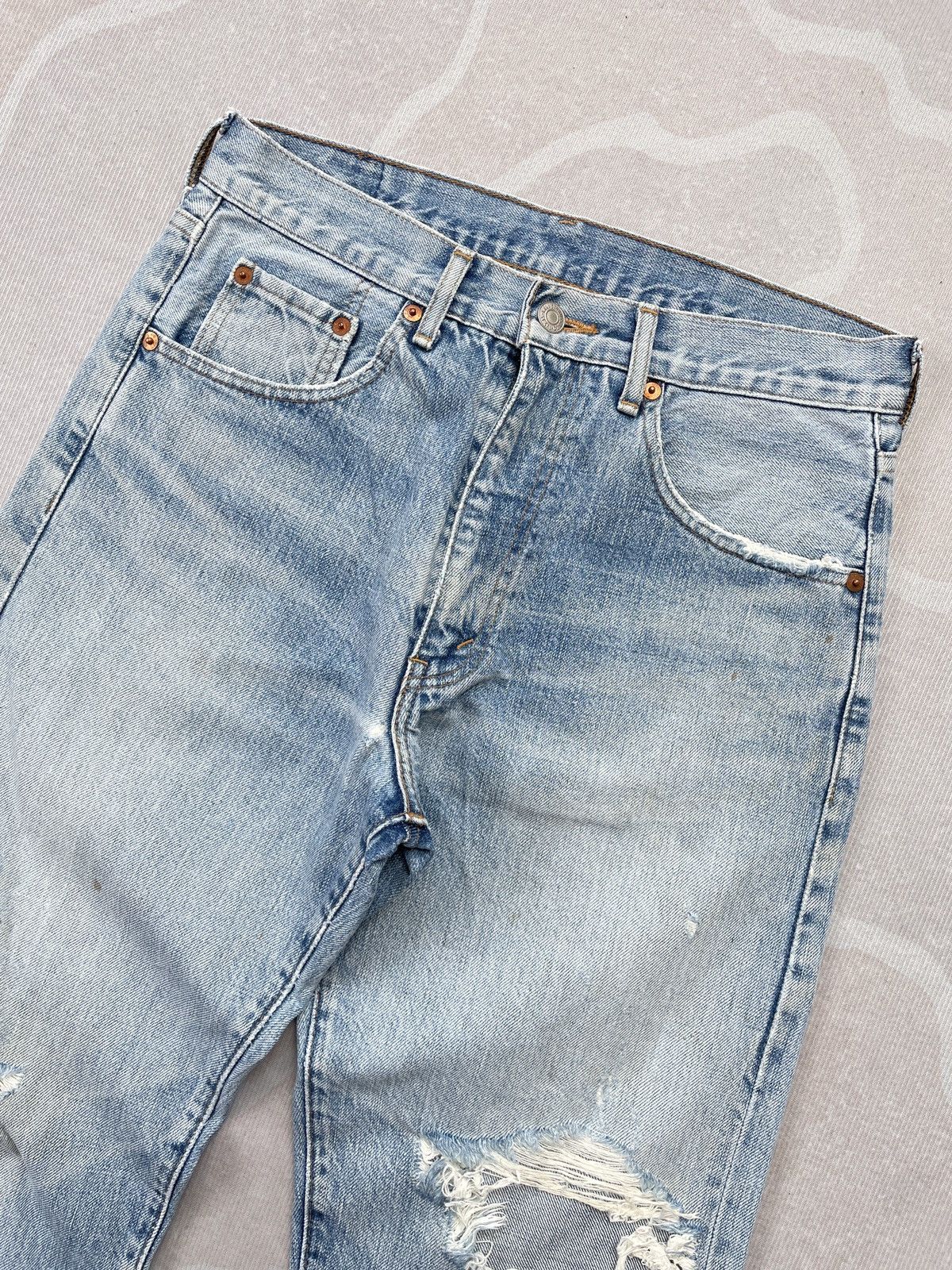 Levi's LEVIS 702XX BIG E DISTRESSED SELVEDGE JEANS Size US 30 / EU 46 - 4 Thumbnail