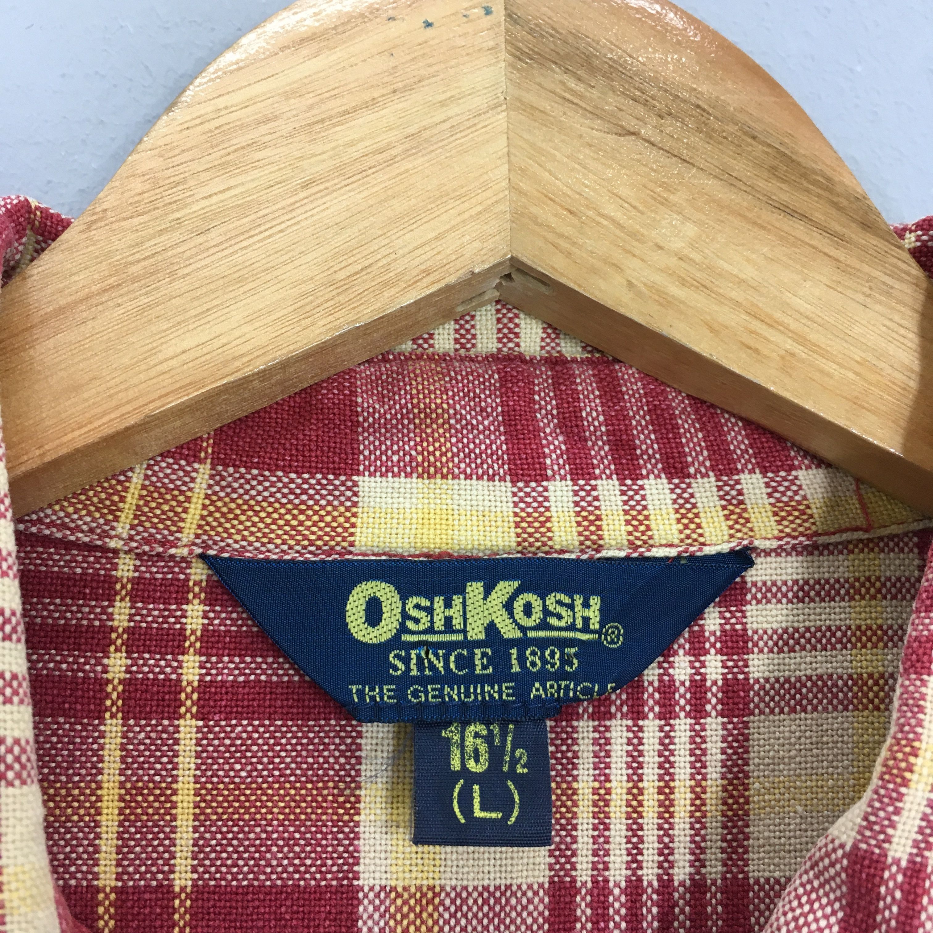 Flannel × Japanese Brand × Vintage Vintage OshKosh B'gosh Checkered Flannel Shirt Large Size US L / EU 52-54 / 3 - 5 Thumbnail