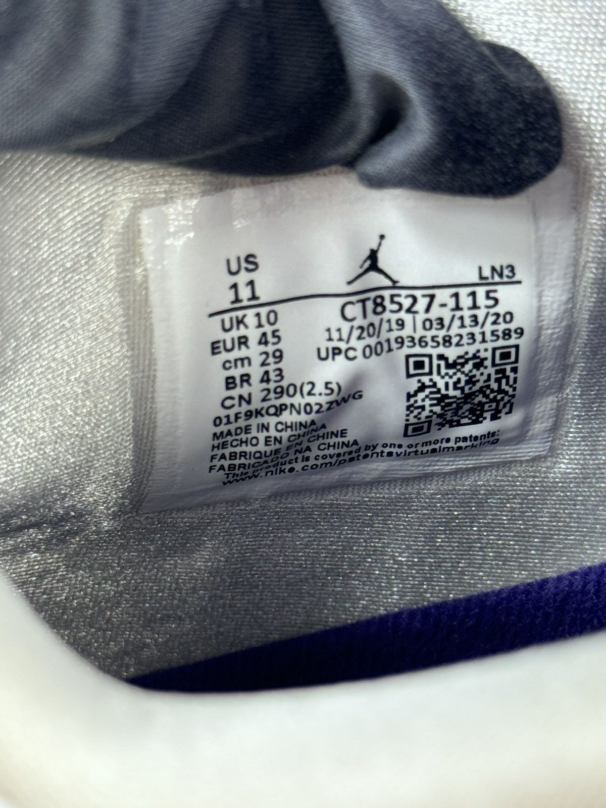 Jordan Brand JORDAN 4 RETRO METALLIC PURPLE SNEAKERS Size US 11 / EU 44 - 9 Thumbnail
