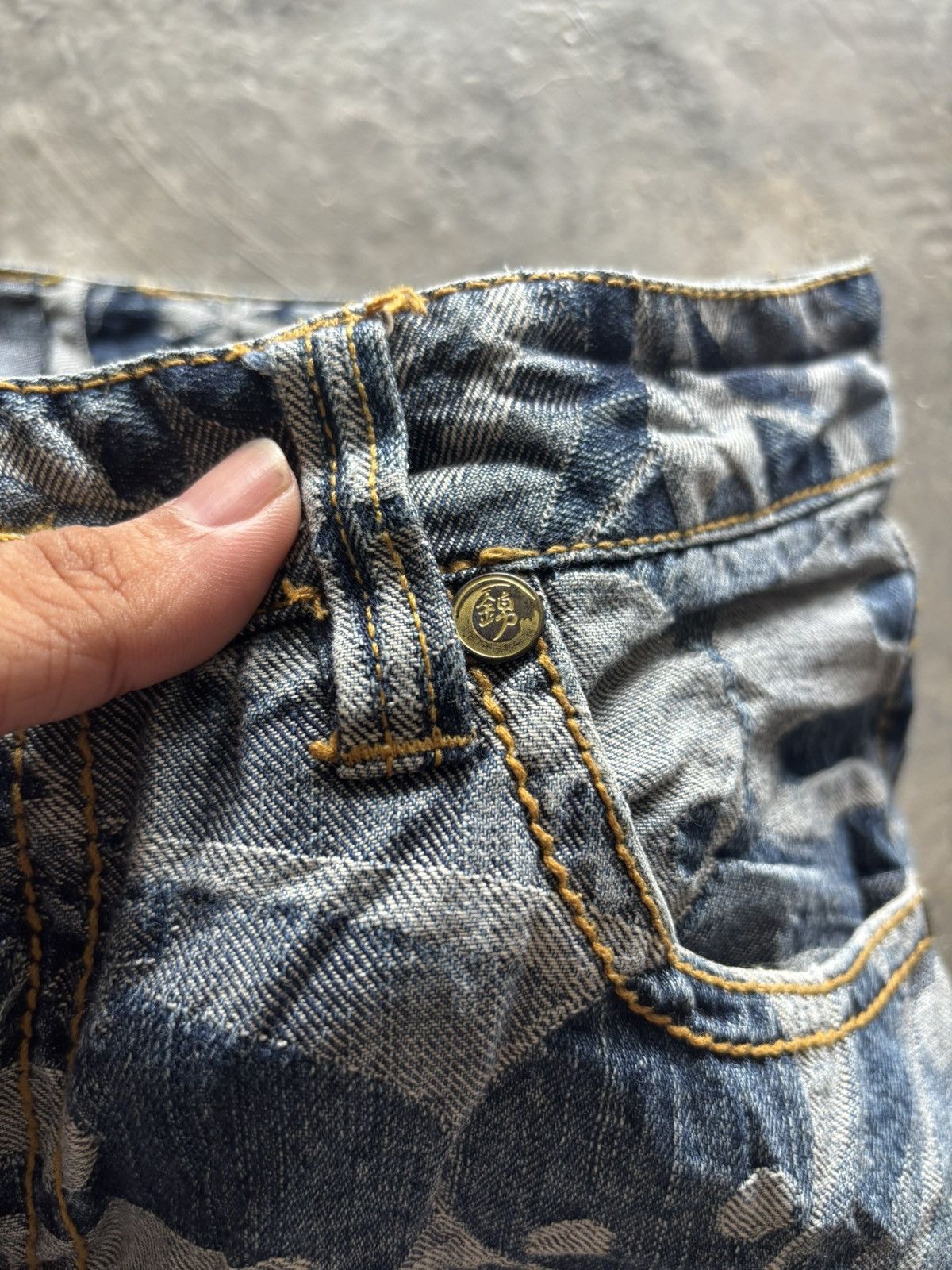 Japanese Brand SUPER RARE EVANGELION X NISHIKI JEANS ALL OVER EMBROIDERY Size US 32 / EU 48 - 9 Thumbnail