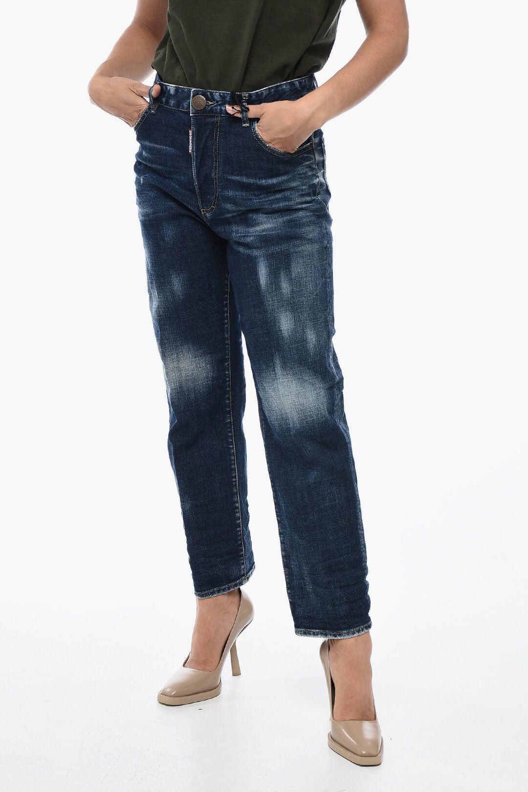 Dsquared2 Boston Jeans with Distressed Effect 20cm Size 27" / US 4 / IT 40 - 1 Thumbnail