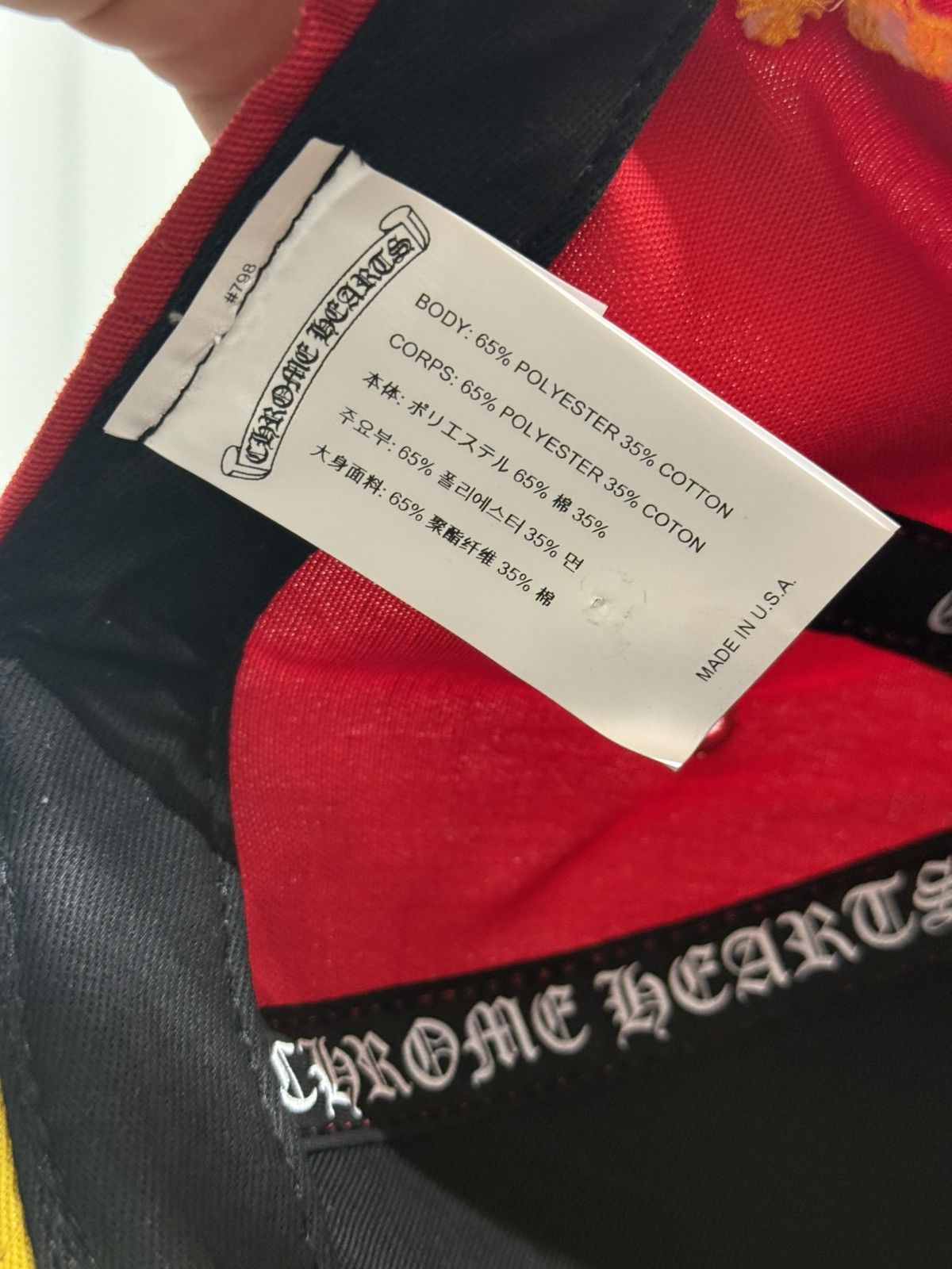 Chrome Hearts Chrome Hearts CH hat red/yellow Size ONE SIZE - 6 Thumbnail