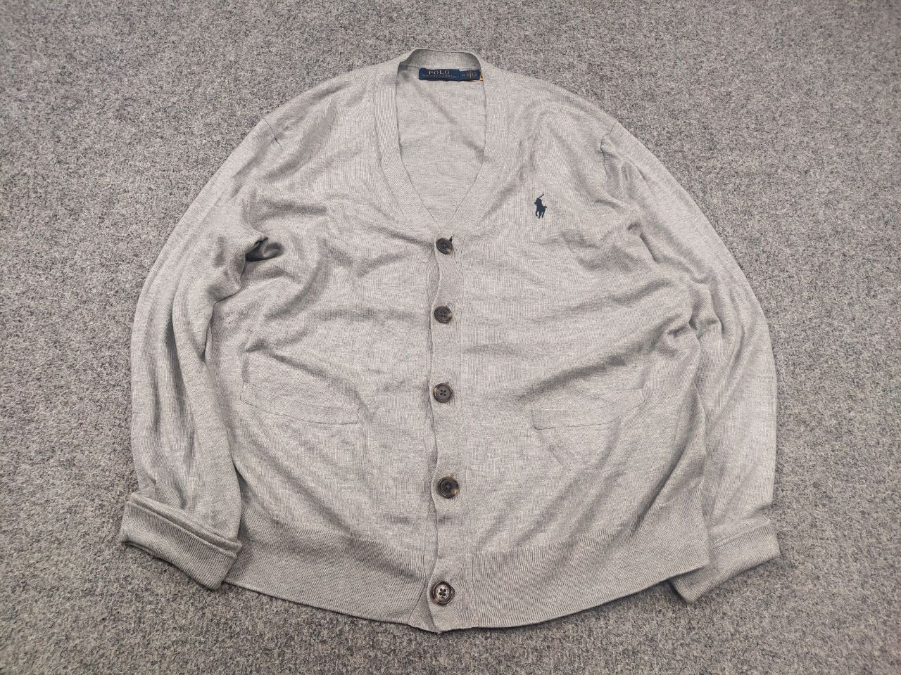 Polo Ralph Lauren Polo Ralph Lauren cotton Light Gray cardigan Sweater Vintage Size US M / EU 48-50 / 2 - 4 Thumbnail