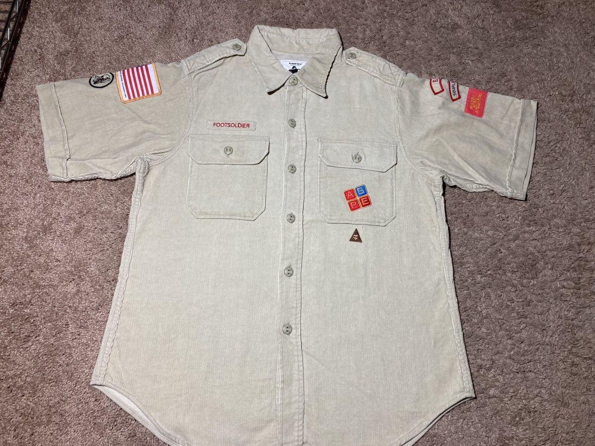 Bape 1998 Bape Army Corduroy Military Shirt Patches Boy Scout 90s Size US L / EU 52-54 / 3 - 2 Thumbnail