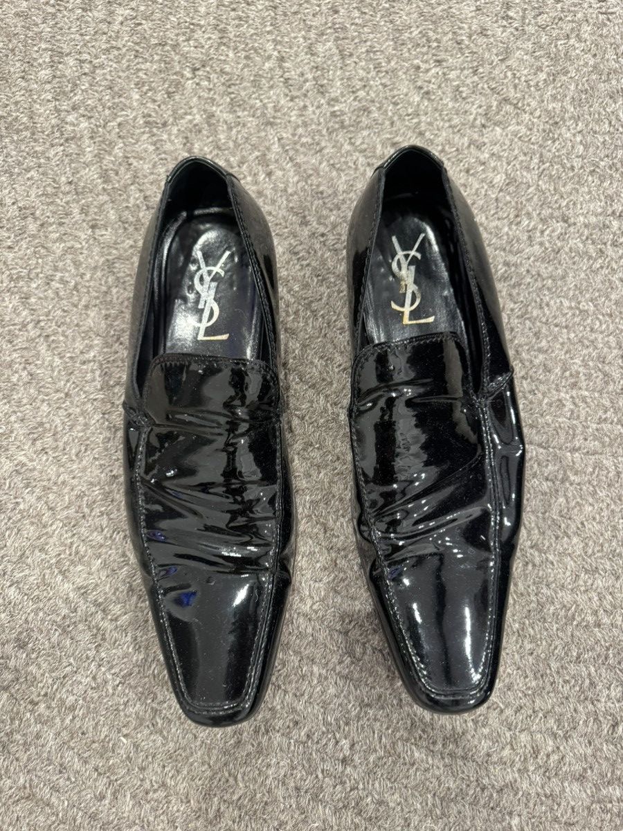 Vintage Yves Saint Laurent Black Patent Leather Loafers