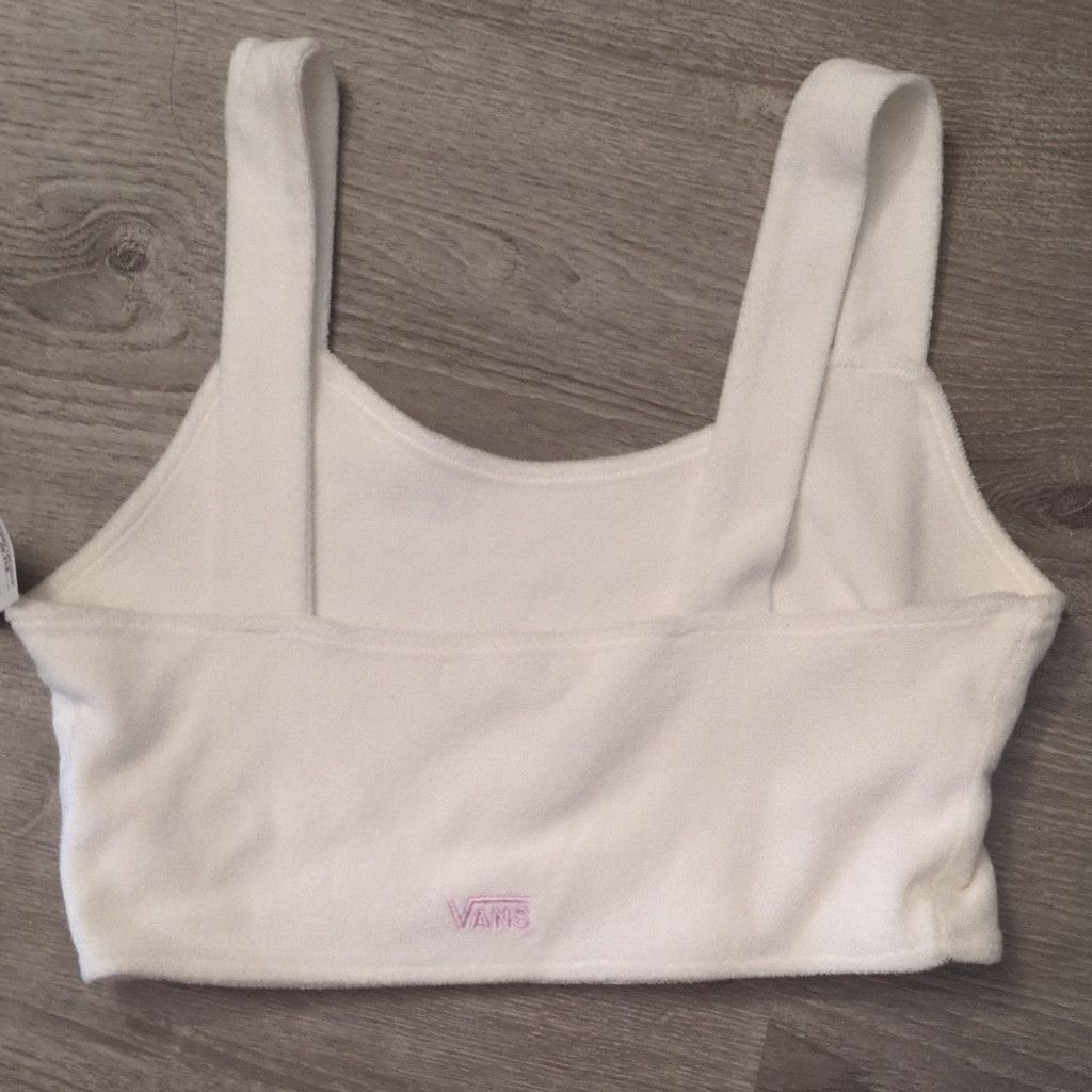 Vans Vans White Terry Strappy Bralette Size XL Size ONE SIZE - 5 Thumbnail