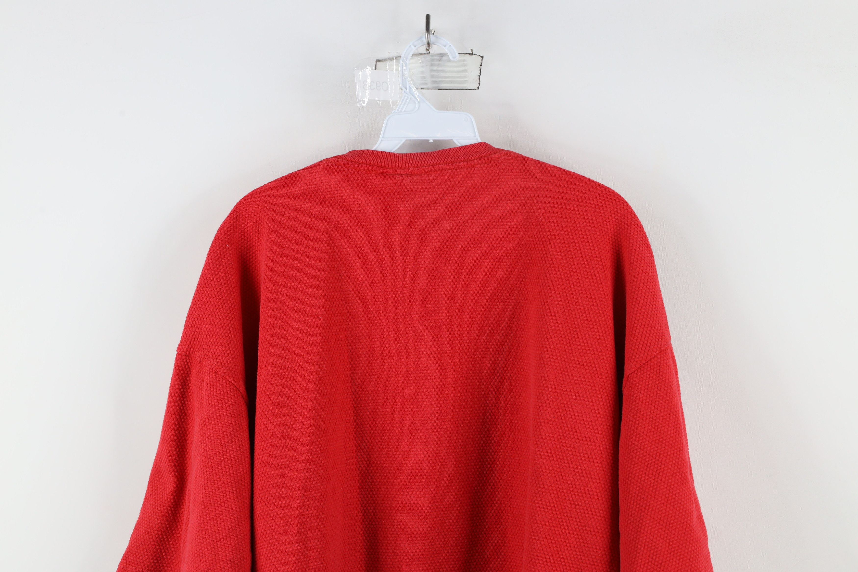 Vintage Vintage 90s Streetwear Flower Thermal Waffle Knit T-Shirt Size 3XL / US 20-22 - 11 Thumbnail