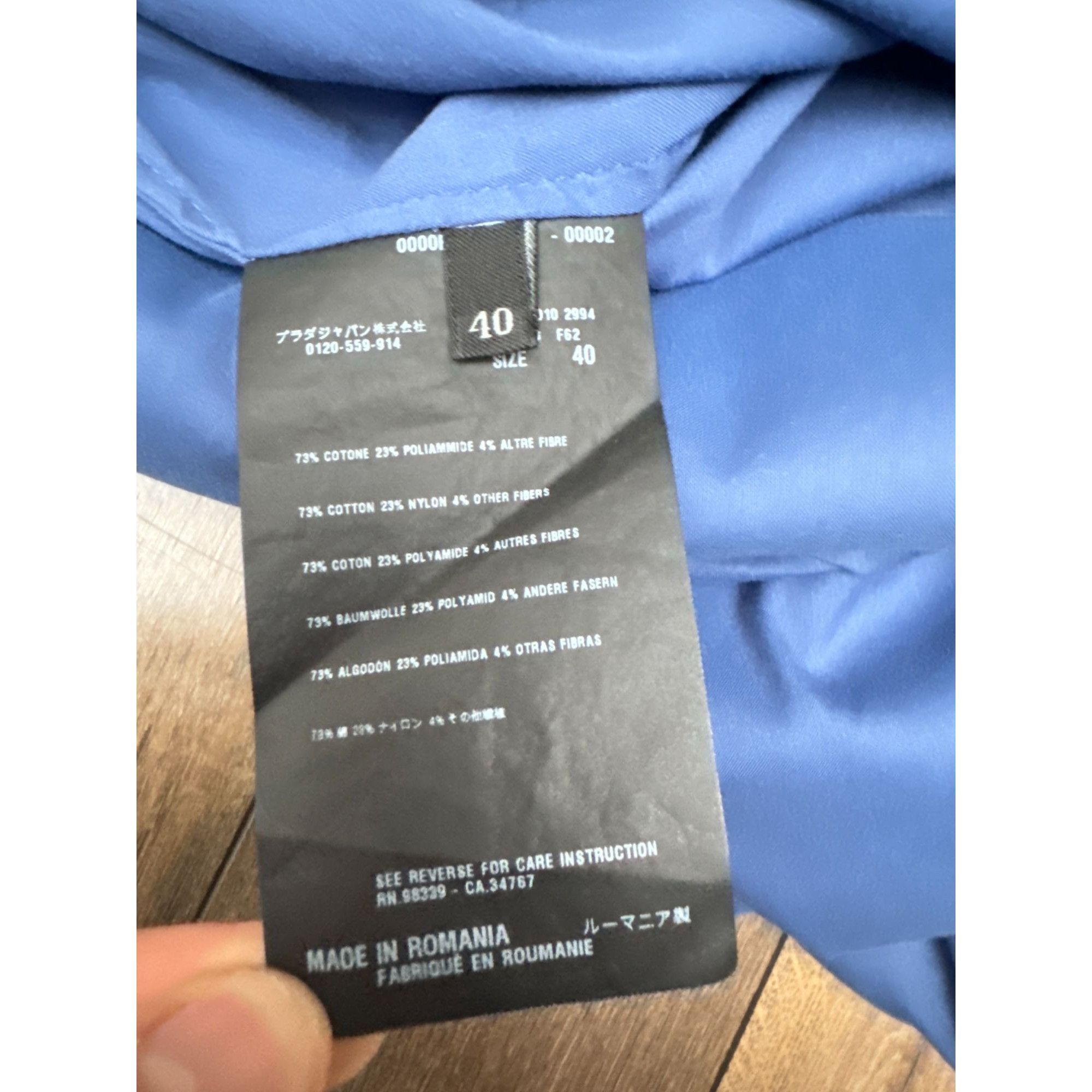 Prada Blue Open-Back Shirt Size M / US 6-8 / IT 42-44 - 7 Thumbnail
