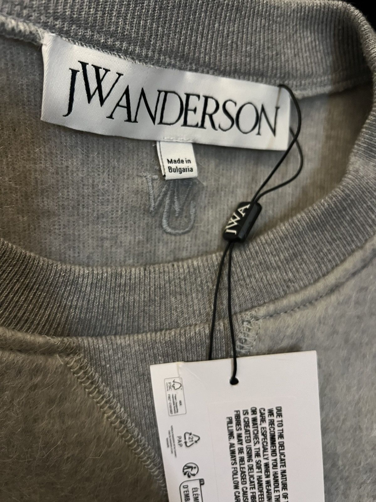 JW Anderson JW Anderson Sculpted grey mohair‑blend sweatshirt dress Size XS / US 0-2 / IT 36-38 - 4 Thumbnail
