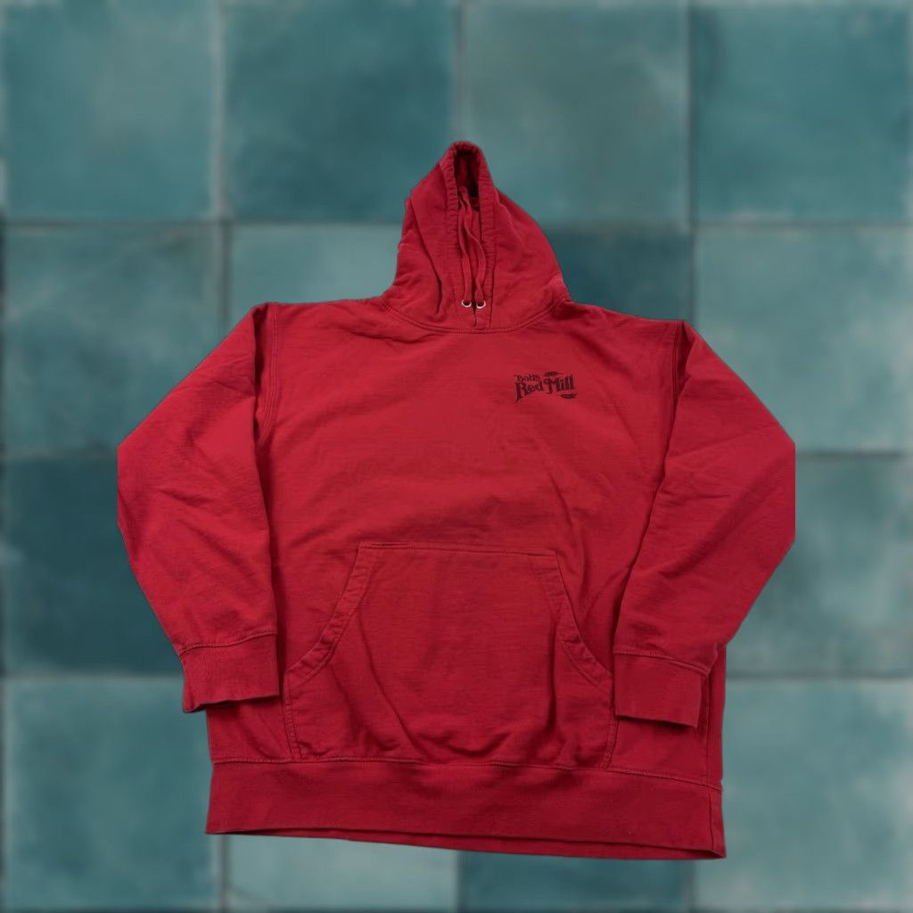 MILLY VINTAGE Bob's Red Mill Hoodie Sweatshirt Mens Large Red Graphic Fleece Pullover Logo Size US L / EU 52-54 / 3 - 1 Thumbnail