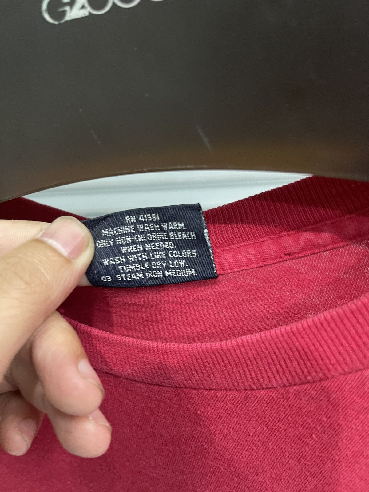 Polo Ralph Lauren Rare Vintage Polo Ralph Lauren Bear Pocket T-Shirt - Red M Size US M / EU 48-50 / 2 - 6 Thumbnail