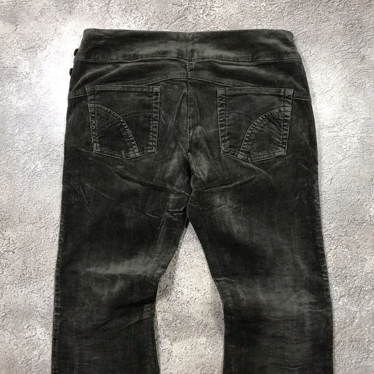 Vintage Vintage Y2K Baggy Distressed Chino Pants Grunge Dark Grey 31 Size 31" - 4 Thumbnail