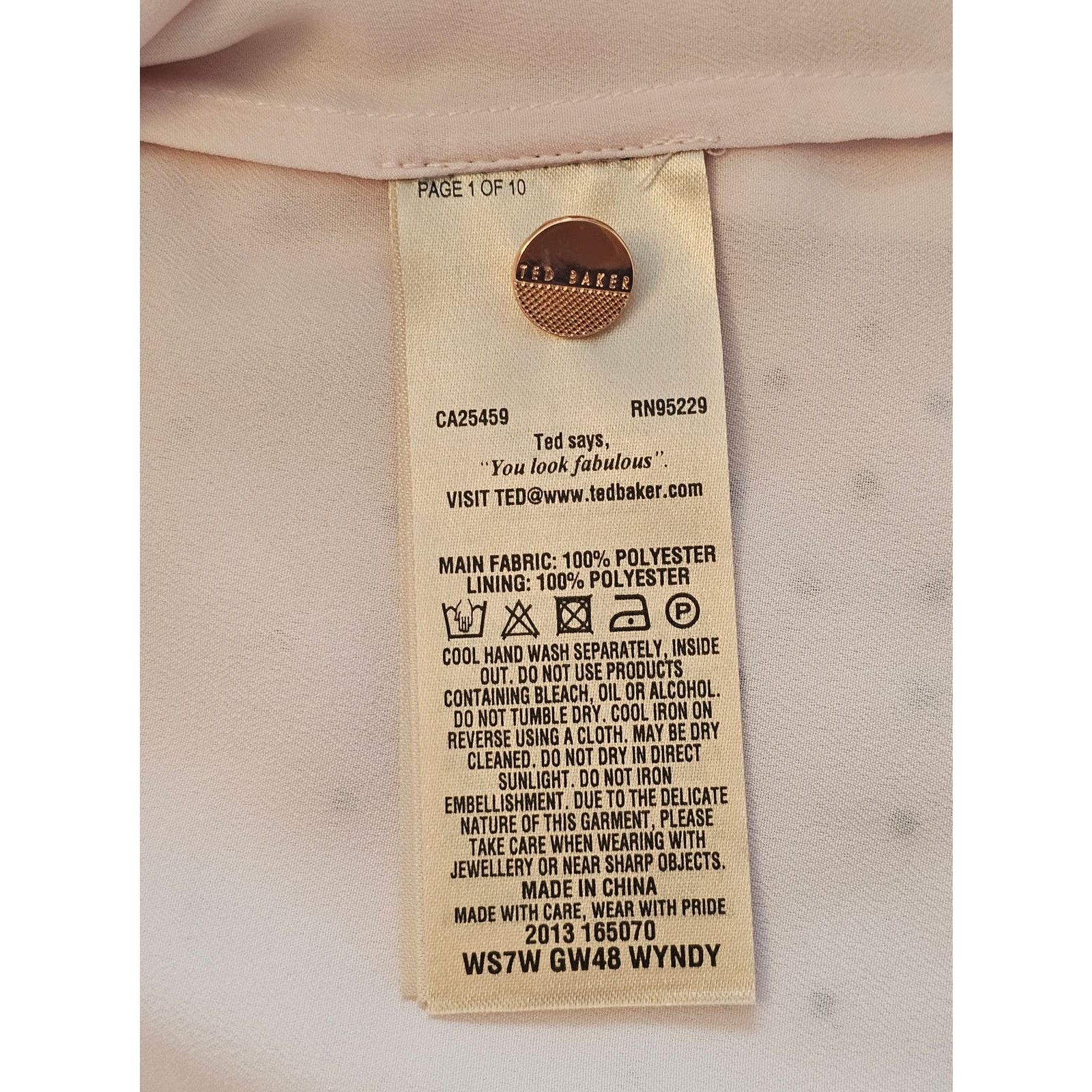 Ted Baker TED BAKER Blush Pink Rhinestones Scalloped Wyndy Tank Top 1 Size S / US 4 / IT 40 - 9 Thumbnail
