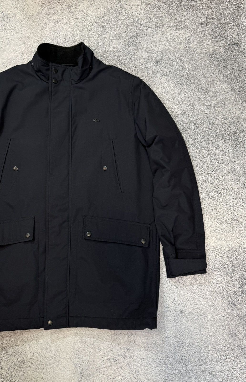 Lacoste Lacoste Parka Jacket 48/3 Men Black Fleece Lined Pocket Logo Size US M / EU 48-50 / 2 - 4 Thumbnail