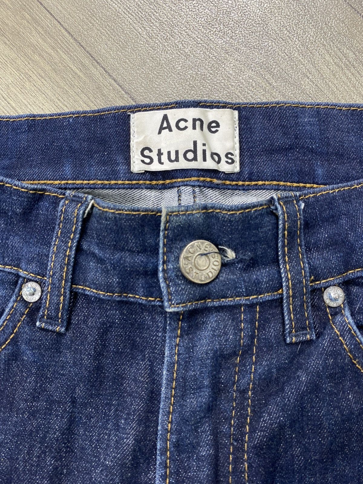 Acne Studios Luxury Acne Studios Ace Raw Gothic Skinny Blue Jeans Size US 27 - 7 Thumbnail