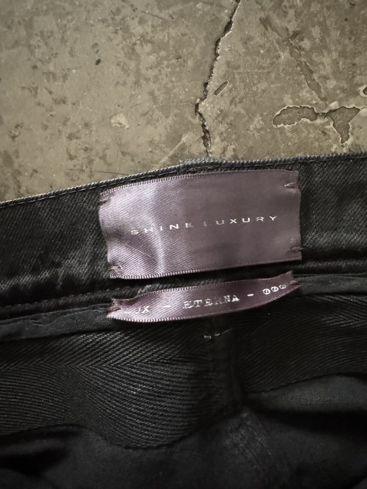 SHINE LUXURY “Truckerstar” Layered Distressed Jumbo Baggy Denim Size US 32 / EU 48 - 11 Thumbnail