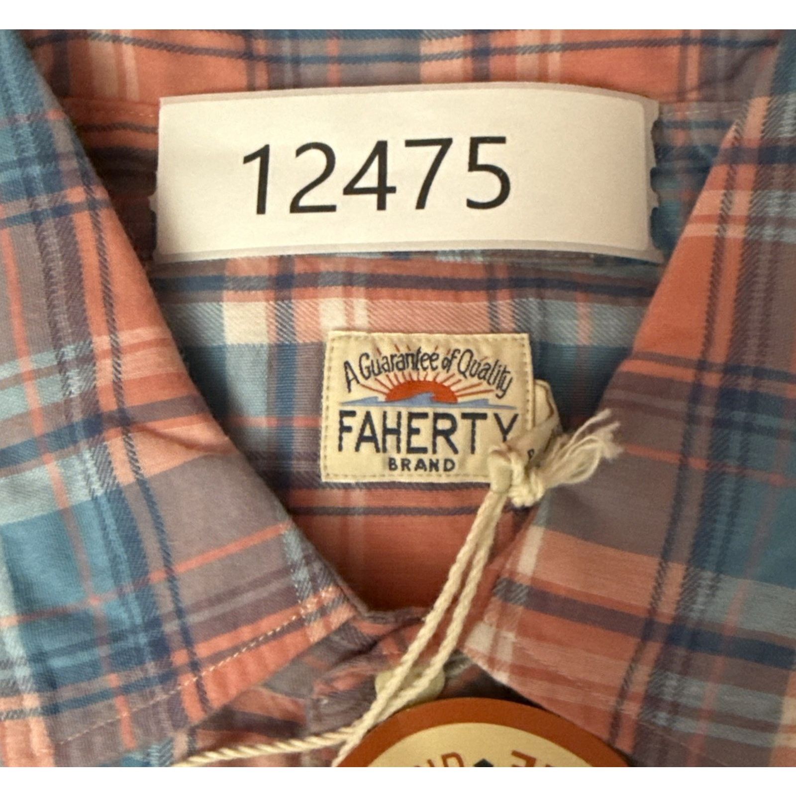 Faherty Faherty Mens S Shirt Tropical Cotton Plaid Long Sleeve Size US S / EU 44-46 / 1 - 12 Thumbnail