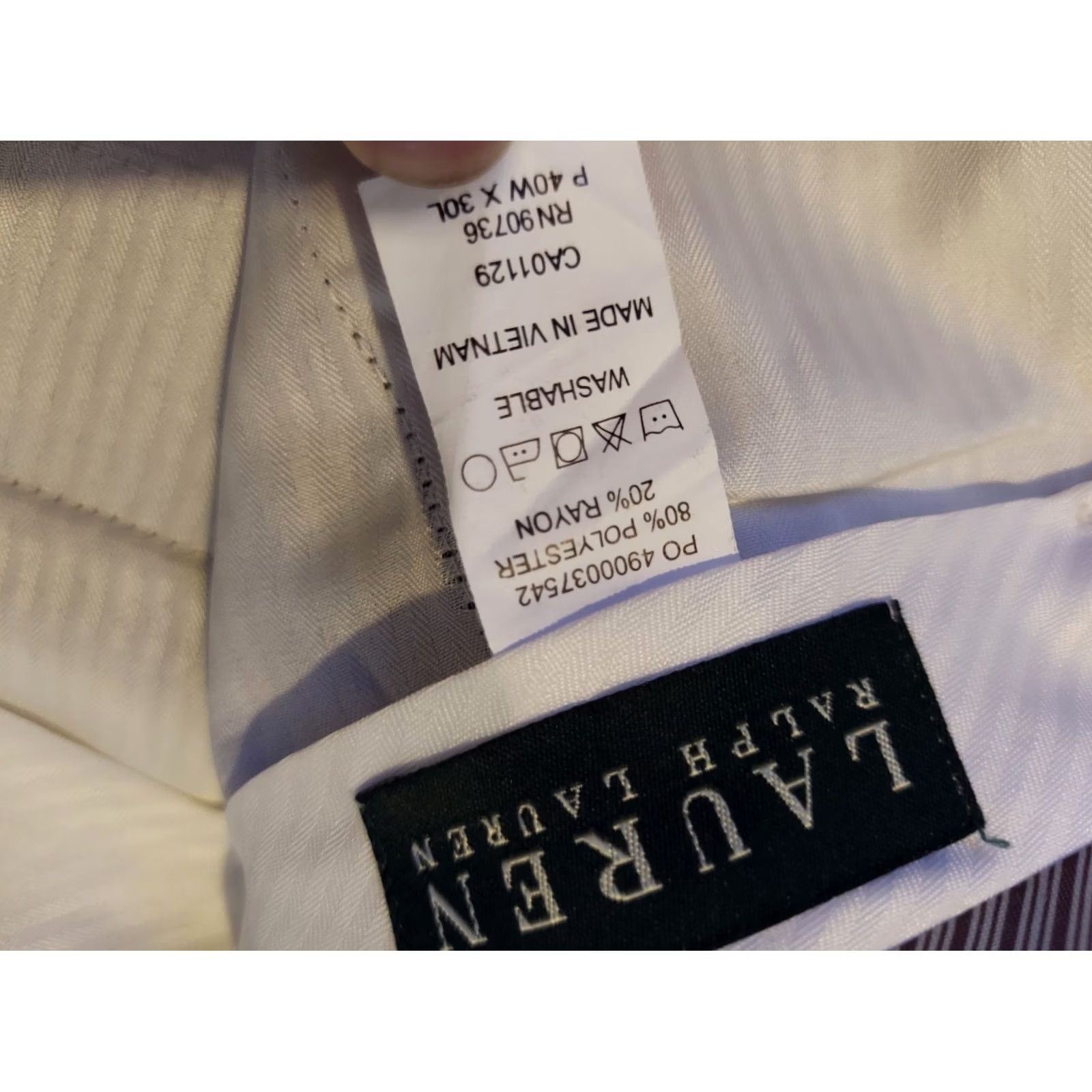 Polo Ralph Lauren Polo Ralph Lauren Dress Pants Mens 40x30 Chino Khaki Trouser Beige Flat Front Cotton Size US L / EU 52-54 / 3 - 4 Thumbnail