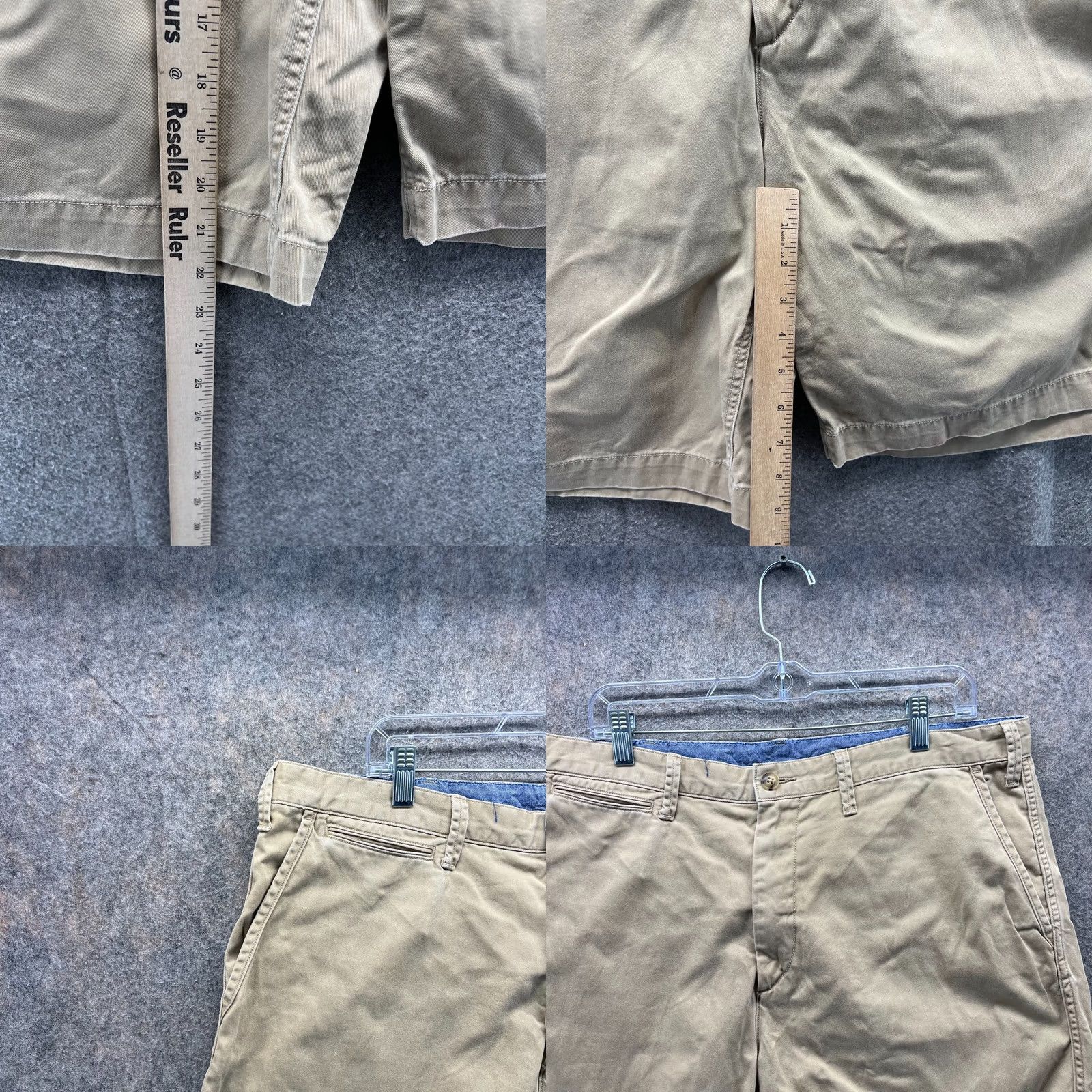 Polo Ralph Lauren Polo Ralph Lauren Shorts Men 36 Khaki Chino Flat Front Relaxed Cotton Tan Vintage No Size US M / EU 48-50 / 2 - 8 Thumbnail