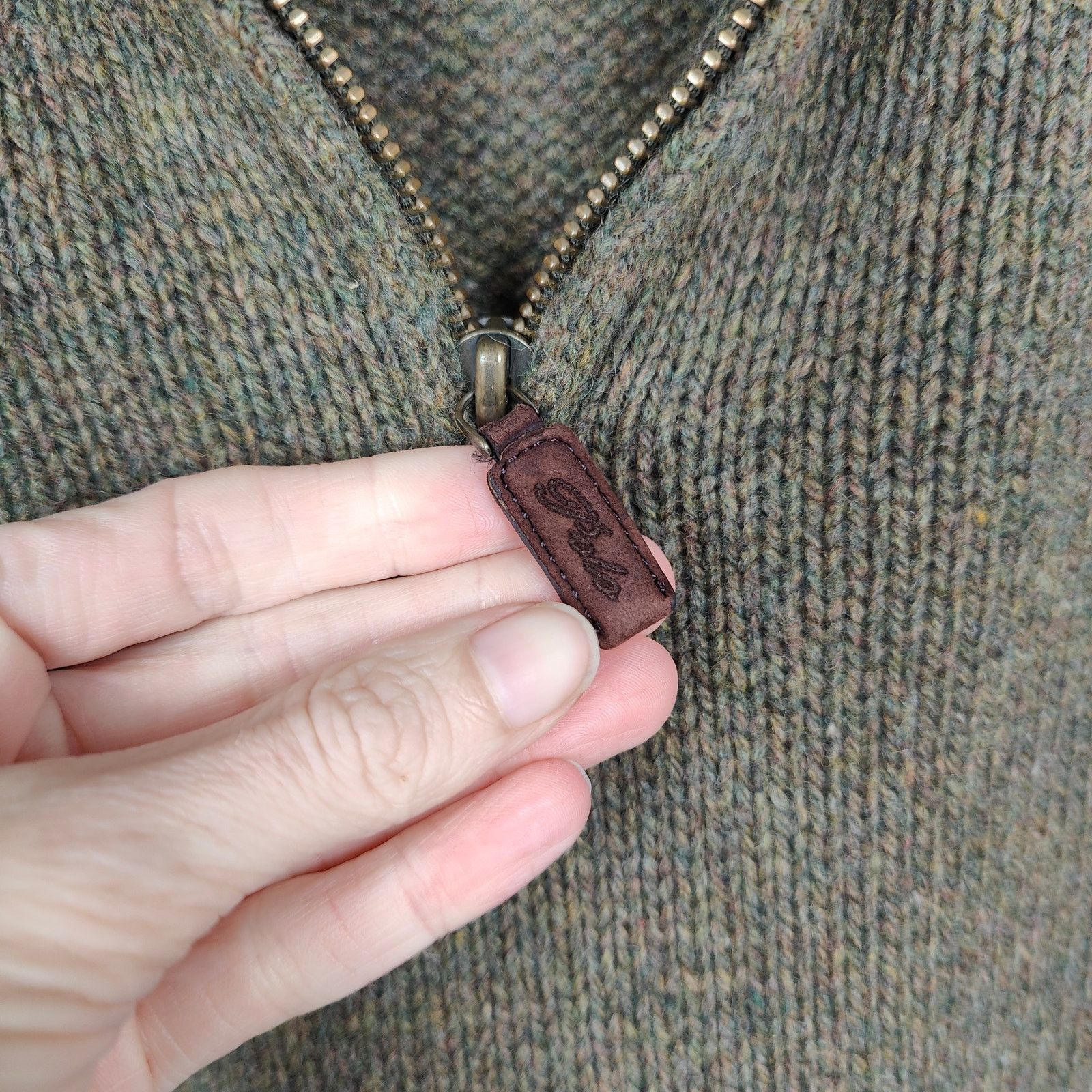 Polo Ralph Lauren Vintage Polo Ralph Lauren 1/4 Zip Sweater XXL Green Brown Size US XXL / EU 58 / 5 - 2 Thumbnail